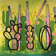 Cactus Garden 2 1000mm x 1200 mm acrylic on canvas